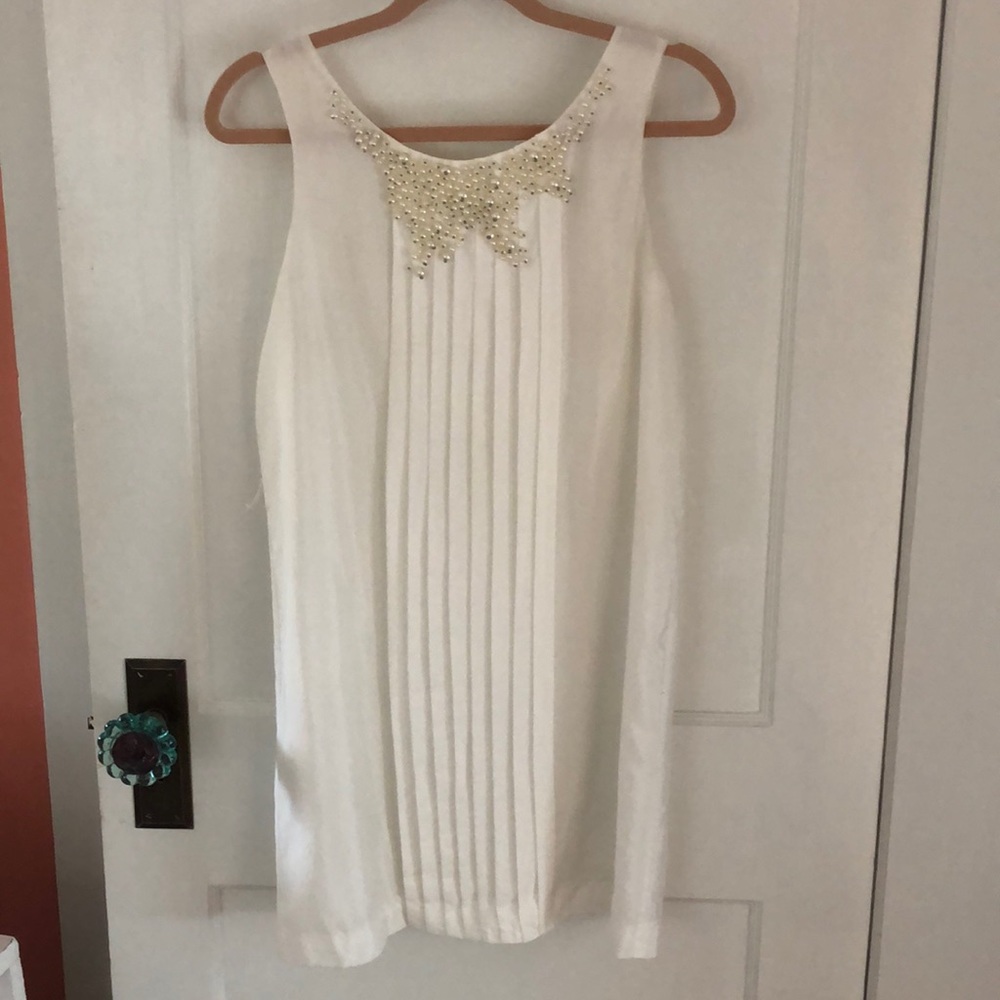 BCBGeneration white beaded pearl dress